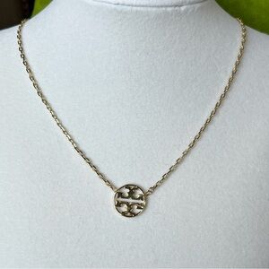 Tory Burch Miller pendant necklace in 18kt gold-plated brass